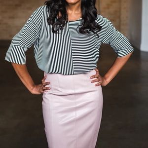 Express blouse express tops black and white business